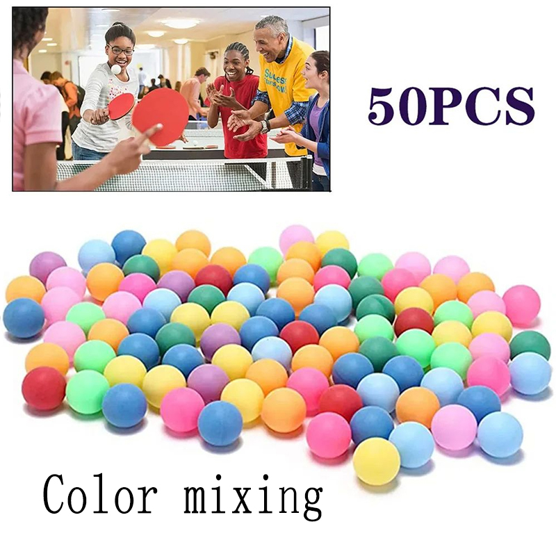 50Pcs Multicolor Plastic Ping  - Table Tennis Olympics 评论和价格